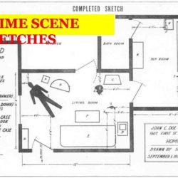 Crime sketch scene quia sketches key memory games indicated part paintingvalley