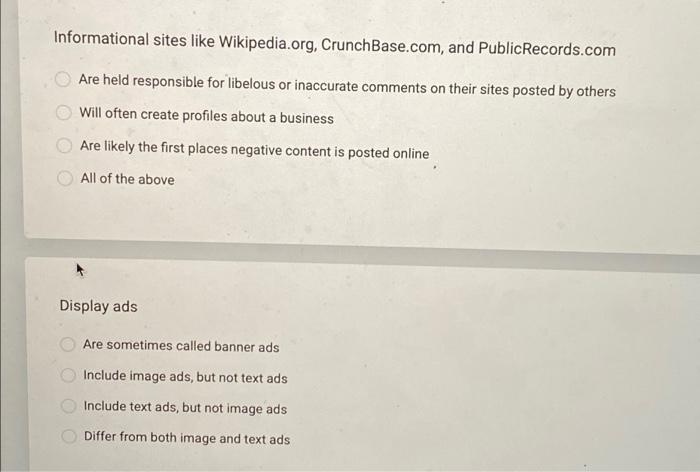 Informational sites like wikipedia.org crunchbase.com and publicrecords.com